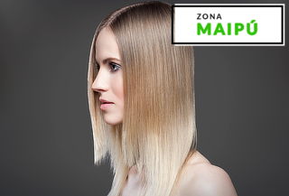 Balayage o Babylights + Shock de Keratina + Brushing, Maipú 