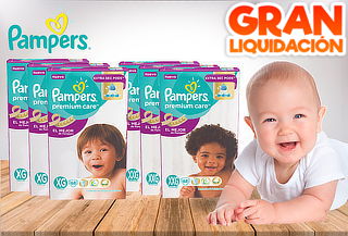 Pack 3 Paquetes de Pañales Pampers premium Care XG - XXG