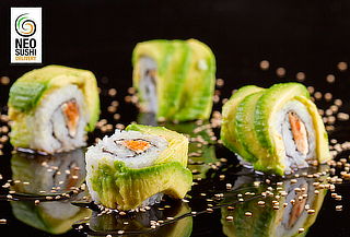 40, 66, 100 Piezas de Sushi + Bebida en Neo Sushi Fusión