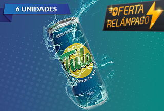 Pack 6 latas de bebida energética Tula, 250 ml.