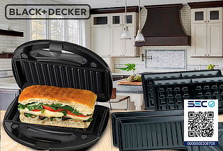 Sandwichera / waflera / Parrilla 3 en 1 Black & Decker