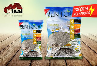 22 Kg de Arena Sanitaria para Gatos Bentocat