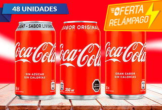 Pack de 48 Latas de Coca-Cola 350 cc light