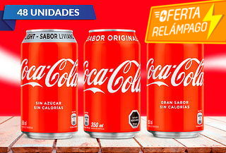 Pack de  48 Latas de Coca-Cola 350 cc light