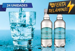 24 Botellas de Agua Purificada Benedictino con gas