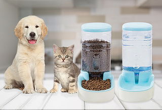 Kit de dispensadores de agua y comida para tu mascota