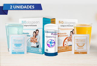 2 cajas Colágeno Hidrolizado en sobre + frasco de regalo