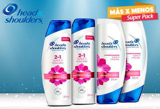 Pack de 2 Shampoo + 2 Acondicionador H&S Suave y Manejable