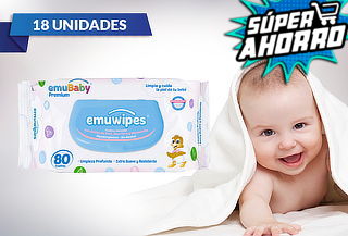 Pack 18 Paquetes Emuwipes® Premium 80 Hojas