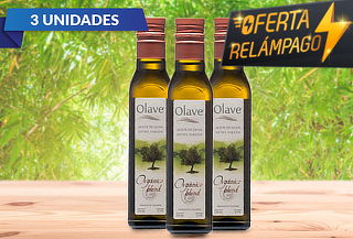 Tripack Aceite de Oliva Extra Virgen Orgánico Olave 250 ml