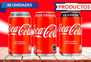 Pack de  48 Latas de Coca-Cola 350 cc a elección