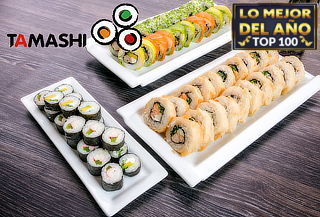 Elige 40, 50, 60 o 100 Piezas de Sushi en Tamashi