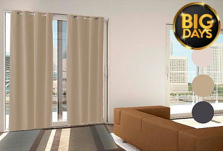 Set 2 Cortinas de Paño Sun Out con Argollas