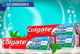 Pack de 12 Colgate Triple Acción de 50 GR