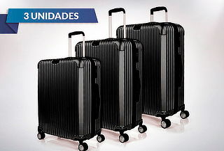 Set de 3 Maletas Rígidas con Ruedas 360º