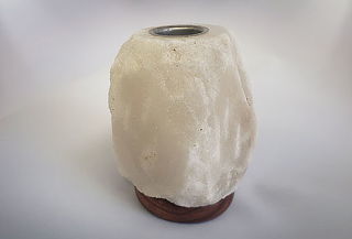 Lámpara de Sal Blanca Natural con aromaterapia