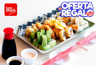 ¡Escoge tu tabla! 50 piezas de sushi + 2 salsas + Regalo