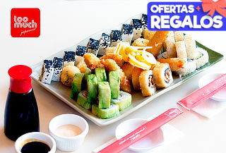 ¡Escoge tu tabla! 50 piezas de sushi + 2 salsas + Regalo