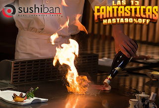 Teppanyaki para 2 en Sushiban, Las Condes y Vitacura