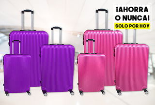Set de 3 maletas rígidas 360°. Morado ó Rosado