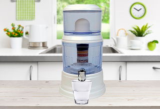 Dispensador y Filtro de Agua con Piedras Purificadores 16 L