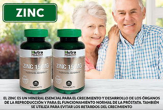 Pack de 2 Frascos de Zinc Nutrapharm