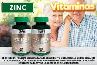 Pack de 2 Frascos de Zinc Nutrapharm