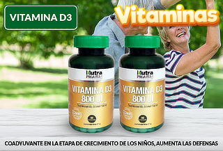 Pack de 2 Frascos de Vitamina D3 Nutrapharm
