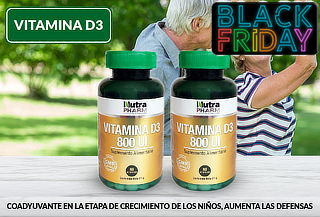 Pack de 2 Frascos de Vitamina D3 Nutrapharm