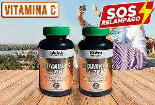 Pack de 2 Frascos de VITAMINA C + Zinc Masticable