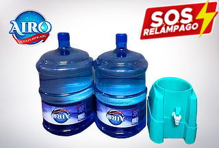 2 Botellones de 20 litros con opción a dispensador o bomba
