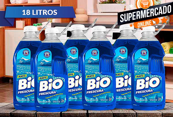 18 Litros Detergente Líquido Bio Frescura, aroma a elección