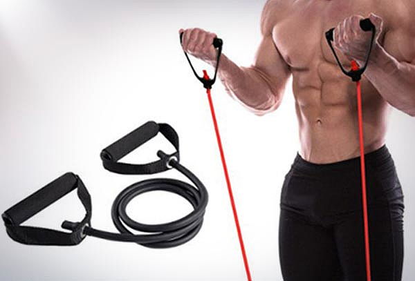 Banda de resistencia de cuerda elástica para ejercicios 