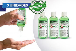 Para el Bolso:: Pack 3 Alcohol Gel 100 Ml ¡Manos protegidas!