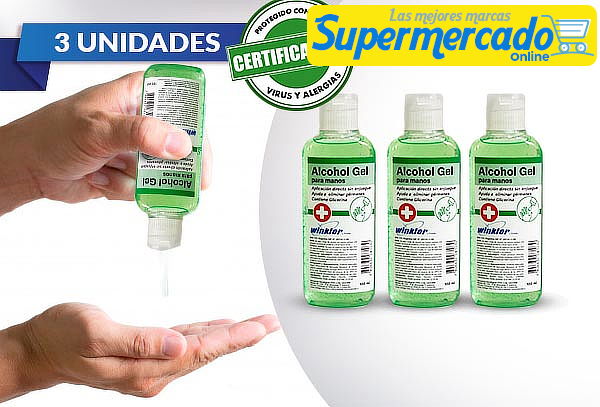 Pack 3 Alcohol Gel 100 Ml ¡Manos protegidas!