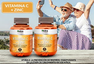 Pack de 2 Frascos de VITAMINA C + Zinc Masticable