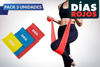  Pack de 3 Bandas Elásticas ¡Entrena en Casa! 