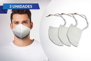 Pack 3 Mascarillas Reutilizable color Blanco