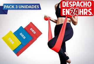 Pack de 3 Bandas Elásticas ¡Entrena en Casa!