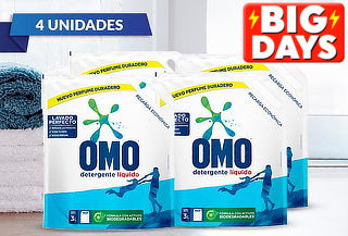 Pack 4 OMO multiacción liquido 3 lt