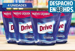 Pack de 4 Drive liquido 3LT Doypack