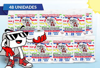 Pack 48 Rollos de Papel Higiénico Incoludido 28 Metros