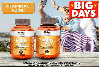 Pack de 2 Frascos de VITAMINA C + Zinc Masticable