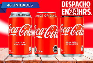 Pack de 48 Latas de Coca-Cola 350 cc a elección