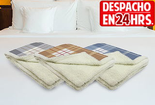 Invierno! Frazada Sherpa Escoses Marca Doral