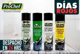 Pack 3 Aceites en Spray ProChef, Sabor a Elección