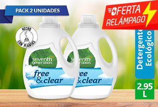 Pack 2 Detergentes Seventh Generation 2,95 L