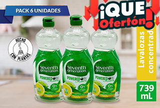 Pack 6 Lavalozas Seventh Generation Fresh & Citrus de 739ml