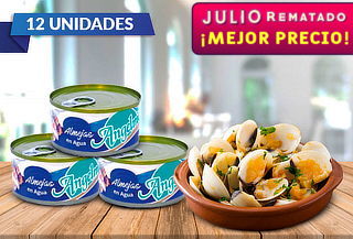 Pack de 12 Almejas 190 gramos al Agua Angelmo