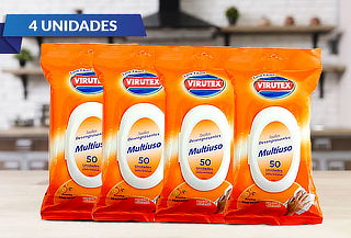 Pack de 4 : 50 Toallas Multiuso Desengrasantes